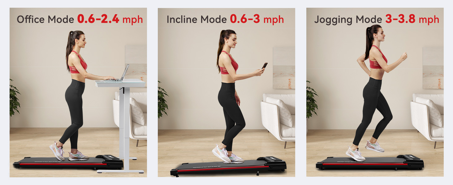 GTRACING Under Desk Treadmill, 2.5HP, Smart App Control, LED