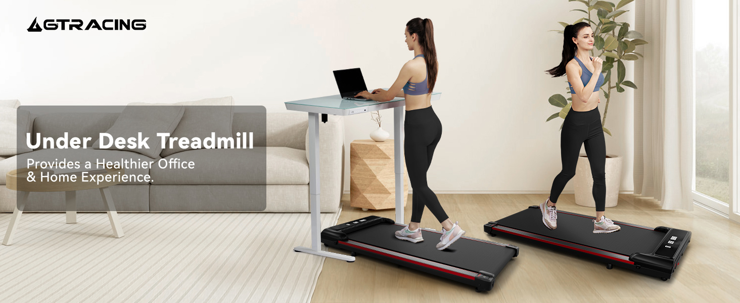 COMHOMA 2.5HP Walking Pad, 300lb Under Desk Treadmill for