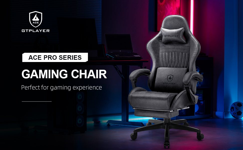 Gtplayer Pro Gamer Seats: Gaming Chair with Footrest, Dual